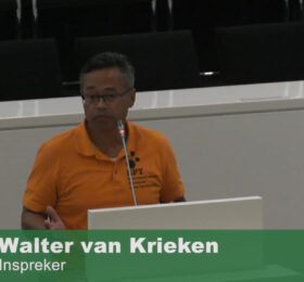 Walter van Krieken als inspreker bij de gemeenteraad